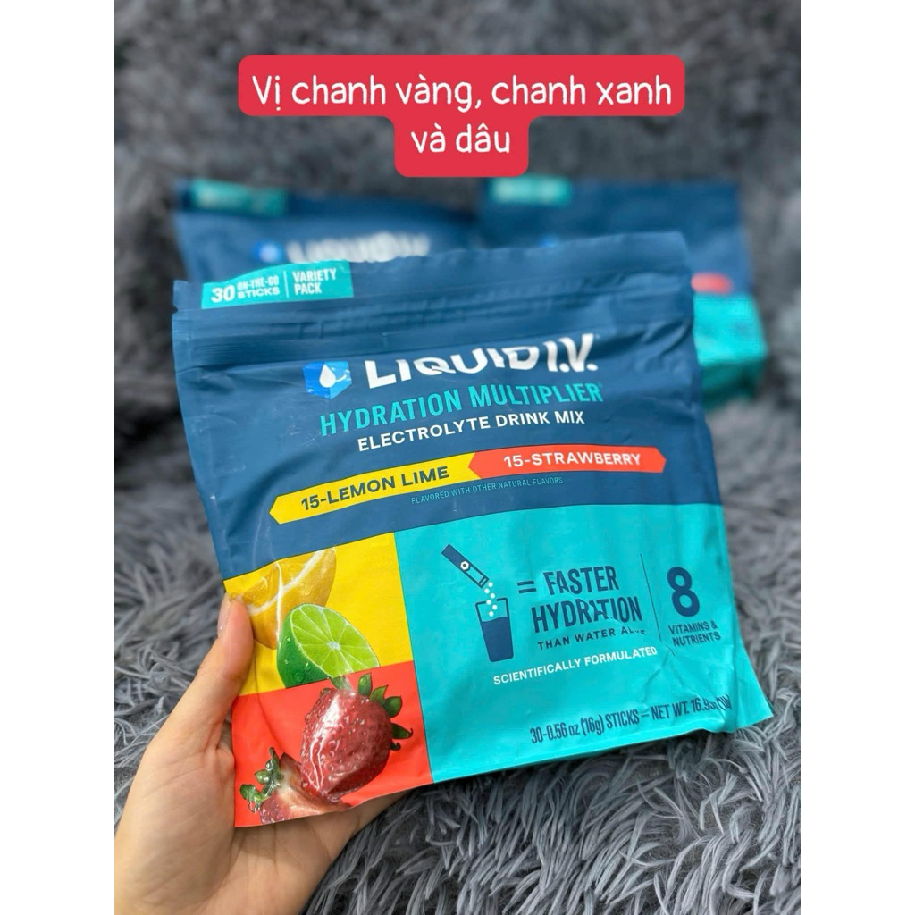 BỘT ĐIỆN GIẢI LIQUID IV HYDRATION MULTIPLIER Của Mỹ bịch 30 gói