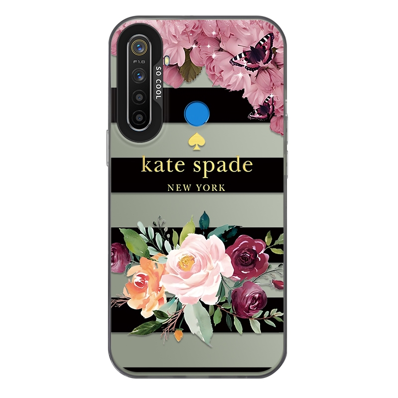 For Realme 5/Realme 5s/Realme 5i/Realme 6i Phone case,Hình ảnh bướm hoa hồng, bao da điện thoại IMD