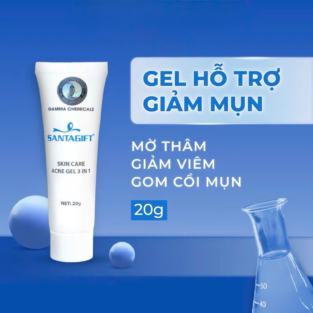 Gel hỗ trợ giảm mụn Gamma SANTAGIFT 20g Skincare Làm Đẹp Da - 1GGM