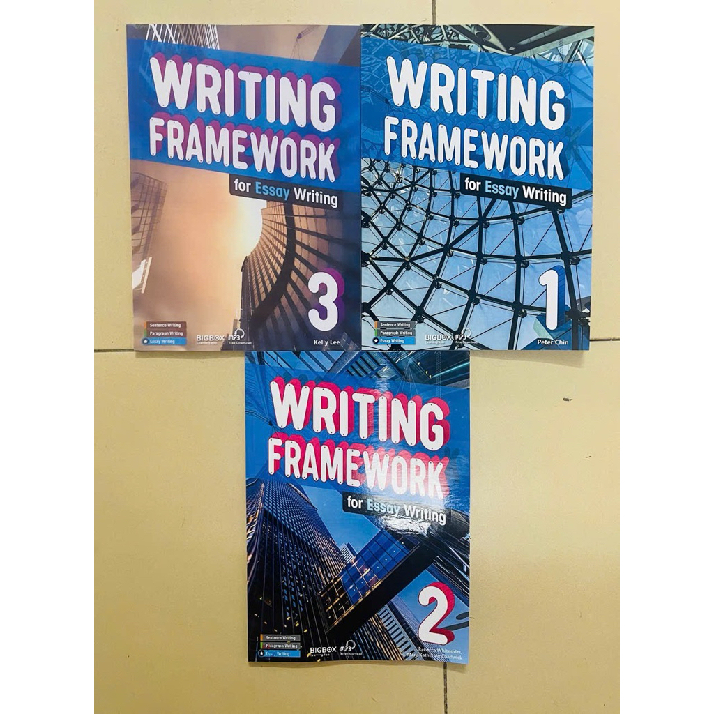 Giấy màu writing framework for essay bộ 3 cuốn màu