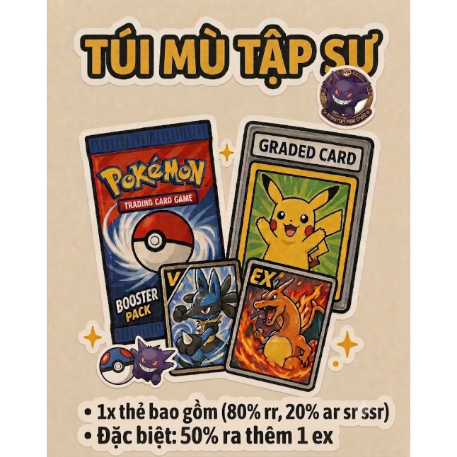 Introvert Mystery Pack Pokemon - Túi Mù Tập Sự