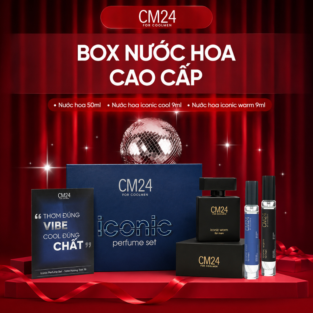 (QUÀ TỐT NGHIỆP CHO NAM) Nước Hoa Nam Iconic Perfume Set CM24 For Coolmen 68ml Phiên Bản Đặc Biệt