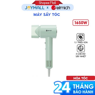 Máy Sấy Tóc Ion Elmich HDE-8592, Hàng Chính Hãng, Công Nghệ Sấy Không Cánh, Kèm Đầu Sấy - JoyMall