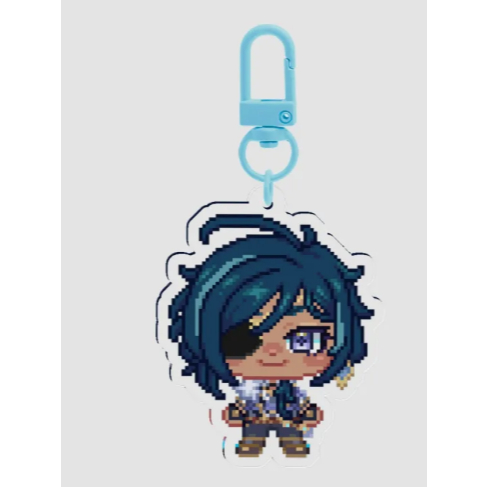 Pixel Chibi Kaeya - Genshin Impact Acrylic Keychain 9