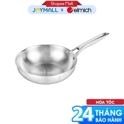 Chảo nguyên khối inox 304 Elmich Trimax EL-3846 size 26-28cm, Hàng chính hãng - JoyMall