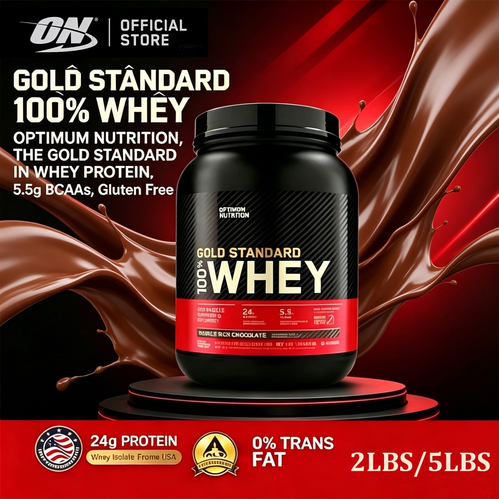 Optimum Nutrition Gold Standard 100% Whey Protein Powder, Double Rich Chocolate, 2/5 Pound