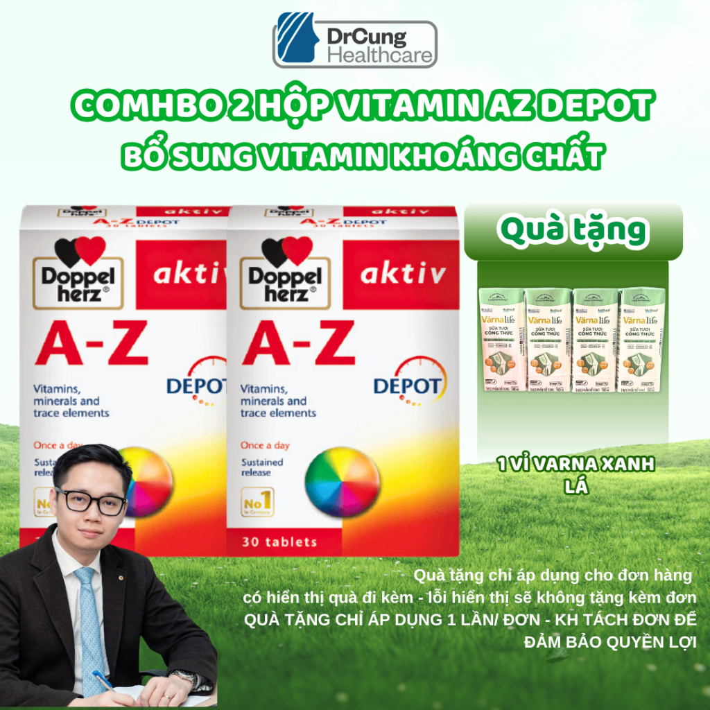 COMBO 2 HỘP Vitamin Tổng Hợp AZ Depot - Bổ Sung Vitamin, Tăng Sức Đề Kháng, Miễn Dịch DrCung Healthc