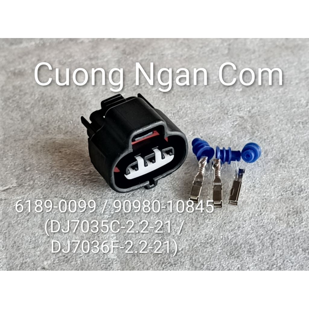 Giắc cắm 3 dây (Connector 3 pin) 6189-0099 / 90980-10845 (DJ7035C-2.2-21 / DJ7036F-2.2-21)