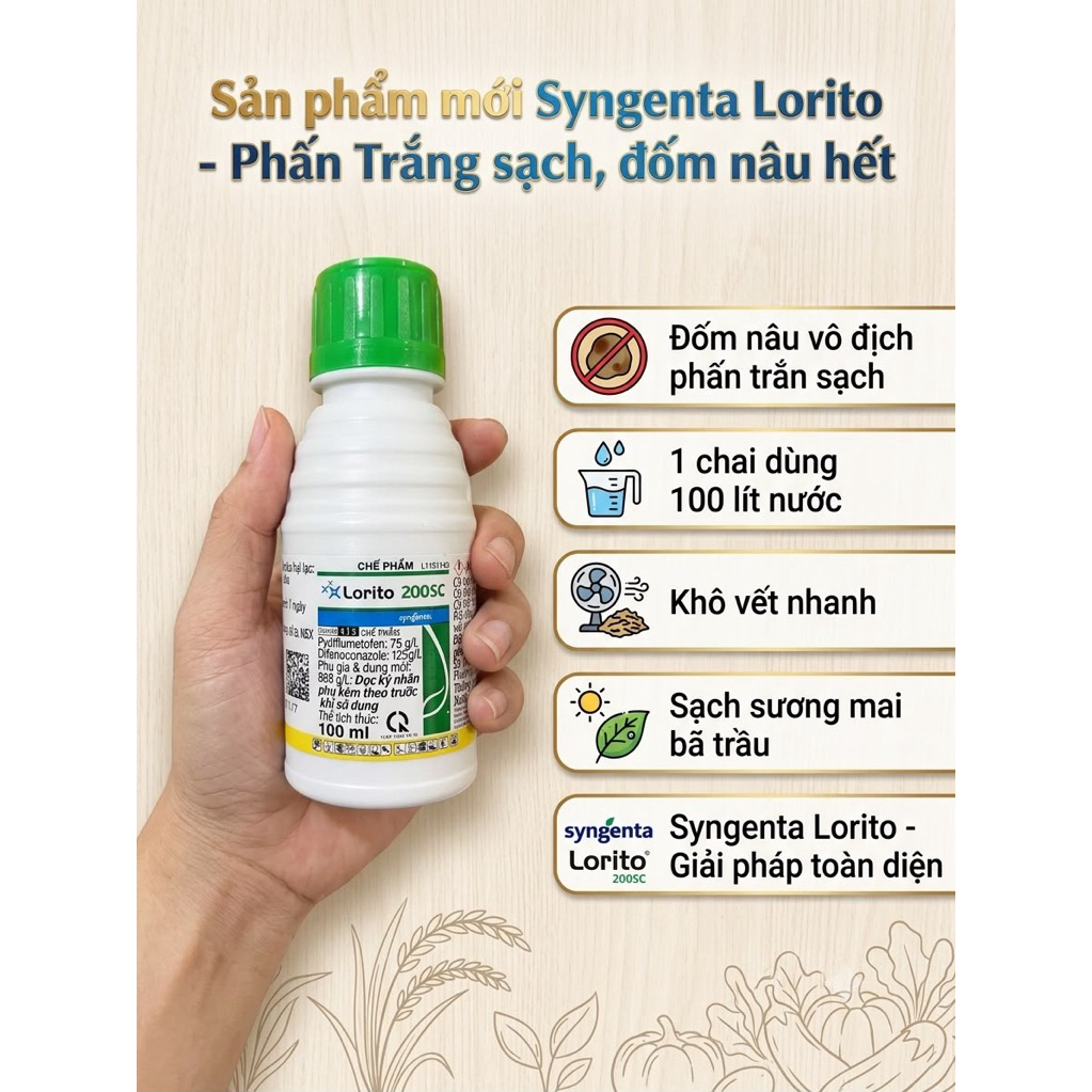 Lorito Sygenta 100ml- Sạch sương mai, bã trầu