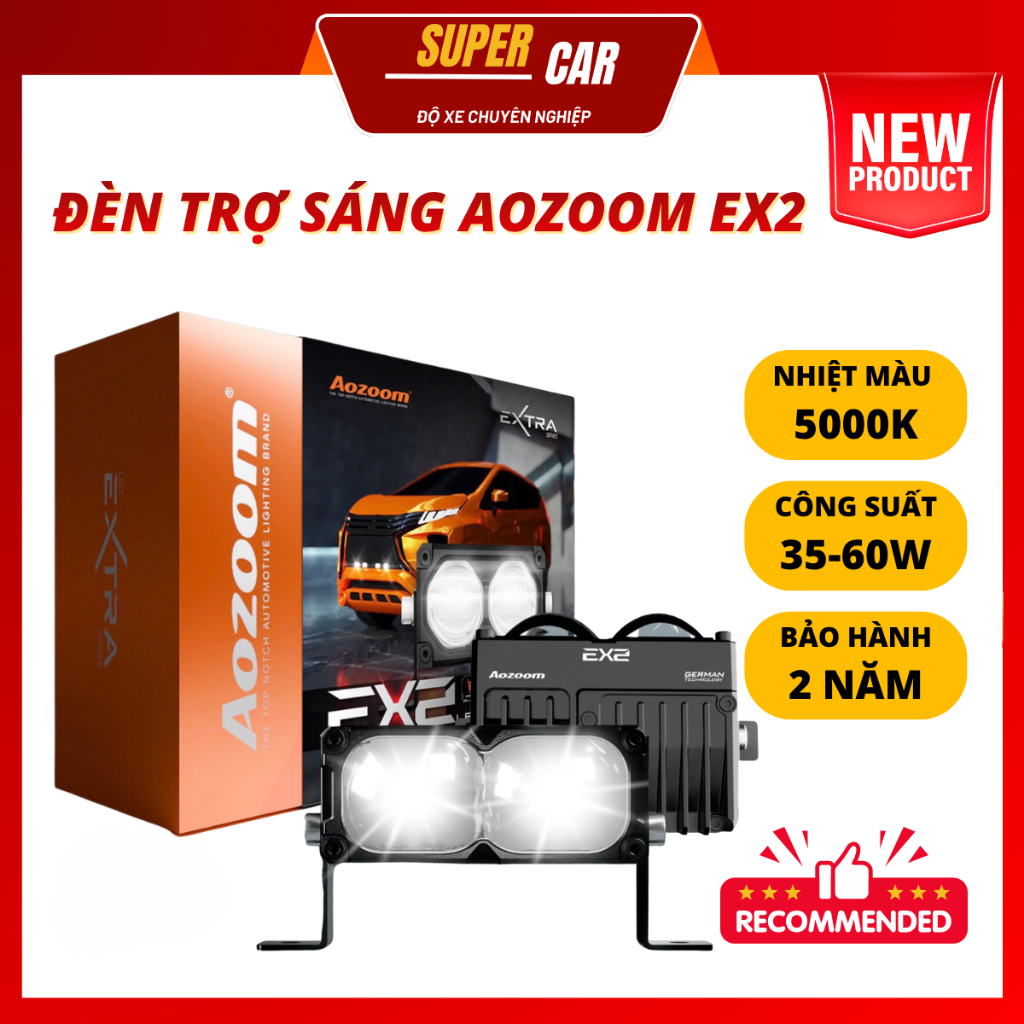 Bi Trợ Sáng Ex2 Aozoom - Đèn Gầm Rạng Rời Ex2 Aozoom Công Suất 35w-60w Bảo Hành 2 Năm