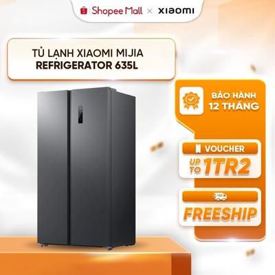 Tủ lạnh Xiaomi 2 cánh Side by Side Mijia Refrigerator 635L MRS72HMPAVN - Ag+ Fresh giảm mùi - 18 ngăn lưu trữ