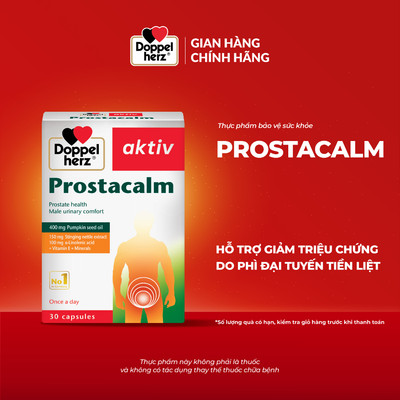 Viên uống cho người phì đại tiền liệt tuyến Doppelherz Aktiv Prostacalm (Hộp 30 viên)
