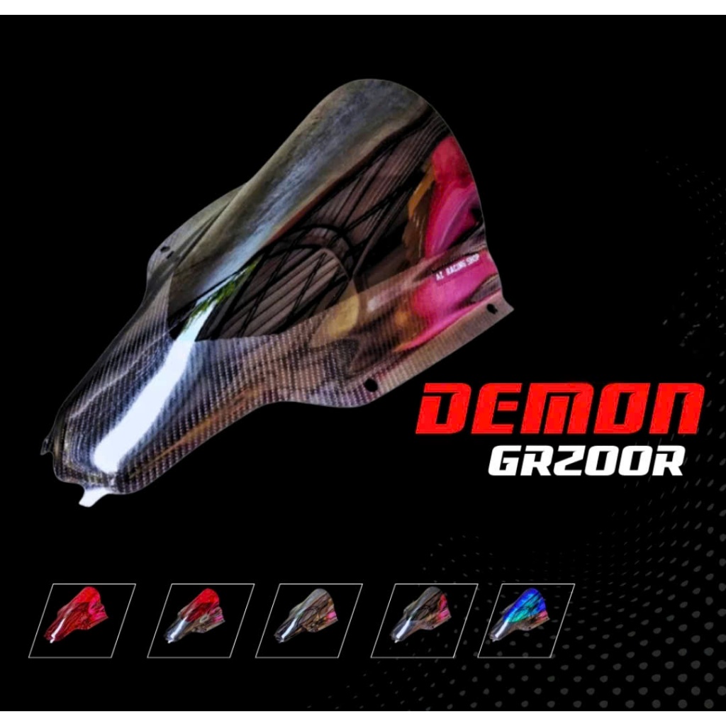 Kính Chắn Gió GPX Demon GR200R Độ Kiểng Cao Cấp - Mão Chắn Gió Acrylic 3mm Xe Máy GPX GR200R Nhiều M