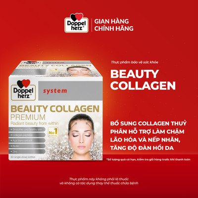 Collagen thuỷ phân chống lão hóa, đẹp da Doppelherz Beauty Collagen (Hộp 30 ống)