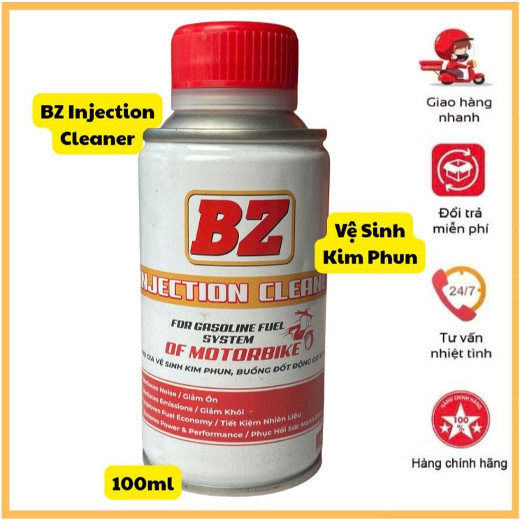 🎁BZ Injection Cleaner 100ml Dung Dịch Vệ Sinh Buồn Đốt, Kin Phun