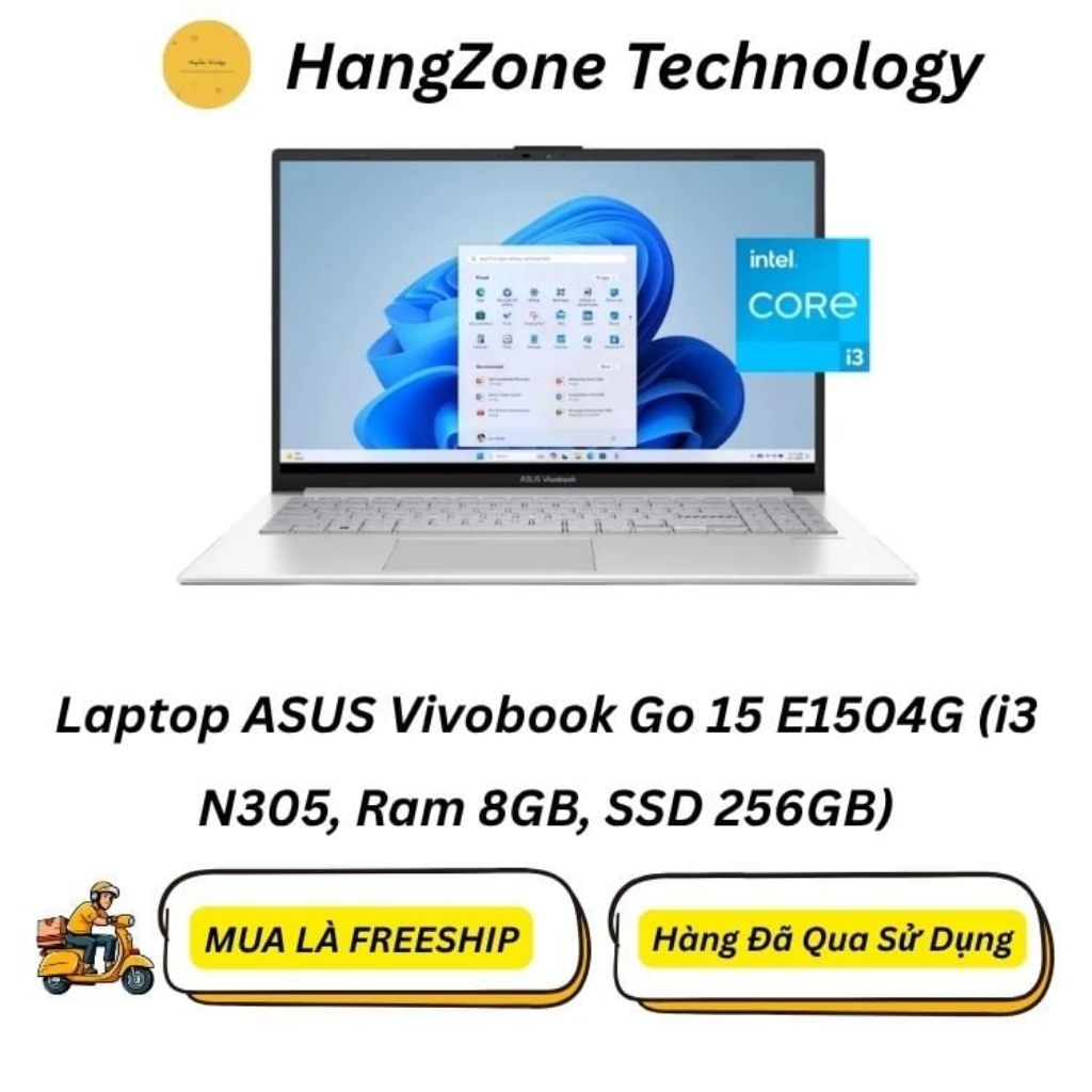 [Đã qua sử dụng] Laptop ASUS Vivobook Go 15 E1504G (i3 N305, 8GB/ 256GB)