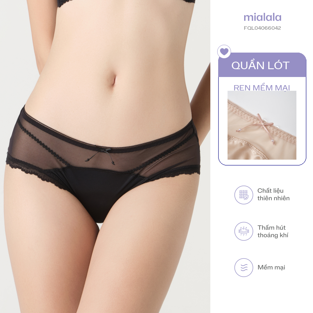 Quần Lót Nữ Mialala 6042 Chất Liệu Ren Mềm Mại Thoáng Khí Kiểu Dáng Bikini Trẻ Trung Thoải Mái