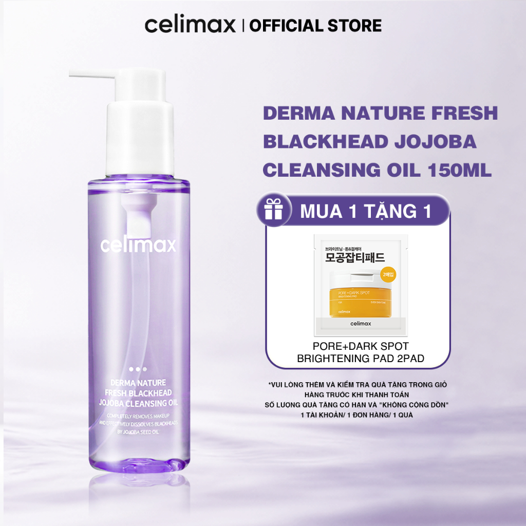 Dầu Tẩy Trang Sạch Sâu, Giảm Mụn Đầu Đen Celimax Nature Fresh Blackhead Jojoba Cleansing Oil 150ml