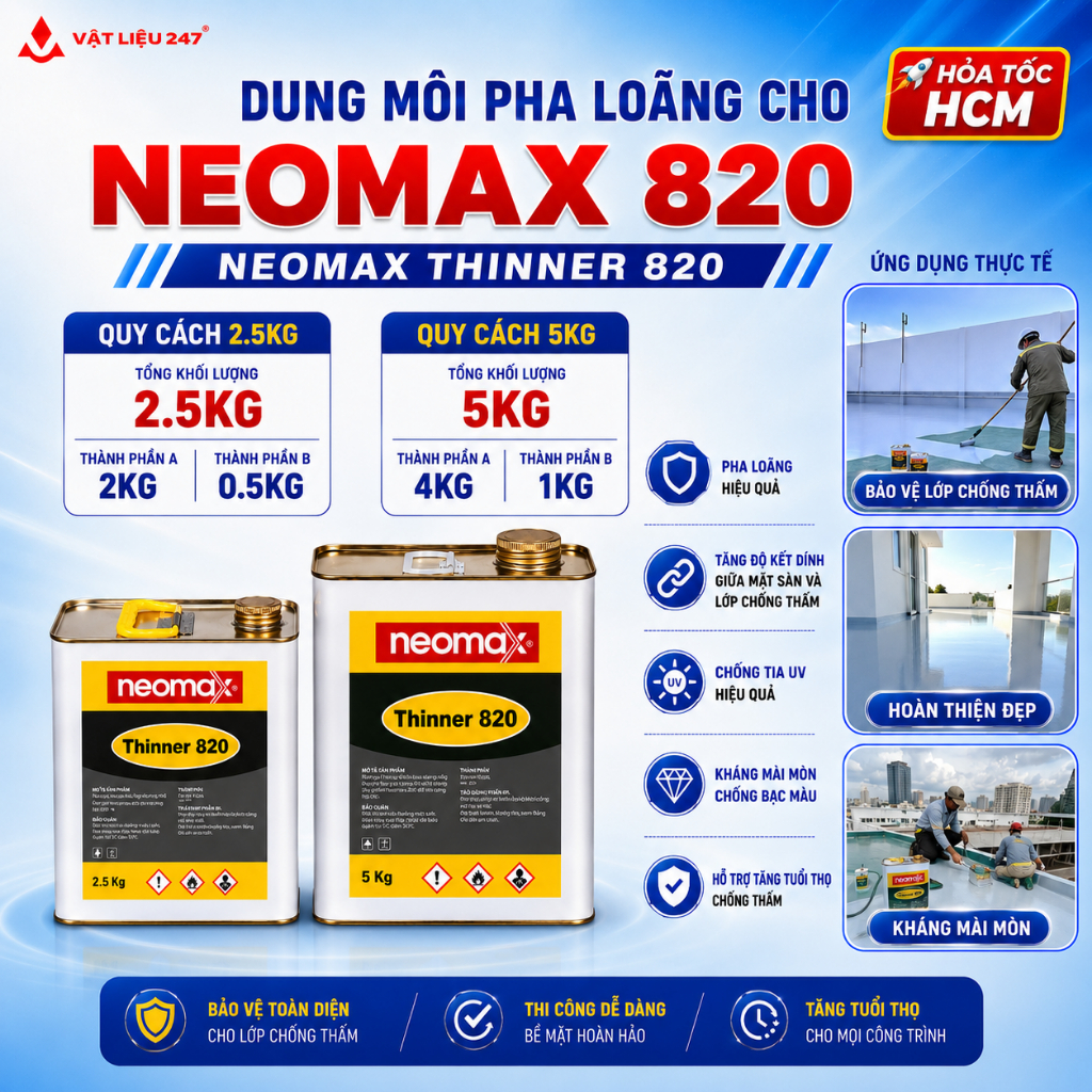 Neomax Thinner 820 | Dung Môi Pha Loãng Neomax 820 Thi Công Lớp Lót