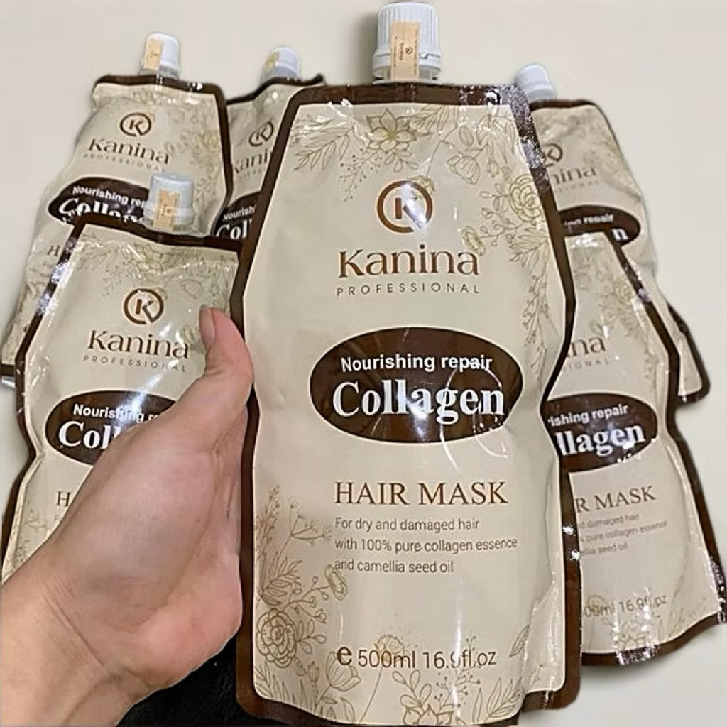 Ủ TÓC KANINA PROFESSIONAL COLLAGEN HAIR MASK 500ML – PHỤC HỒI TÓC HƯ TỔN, MỀM MƯỢT CHUẨN SALON