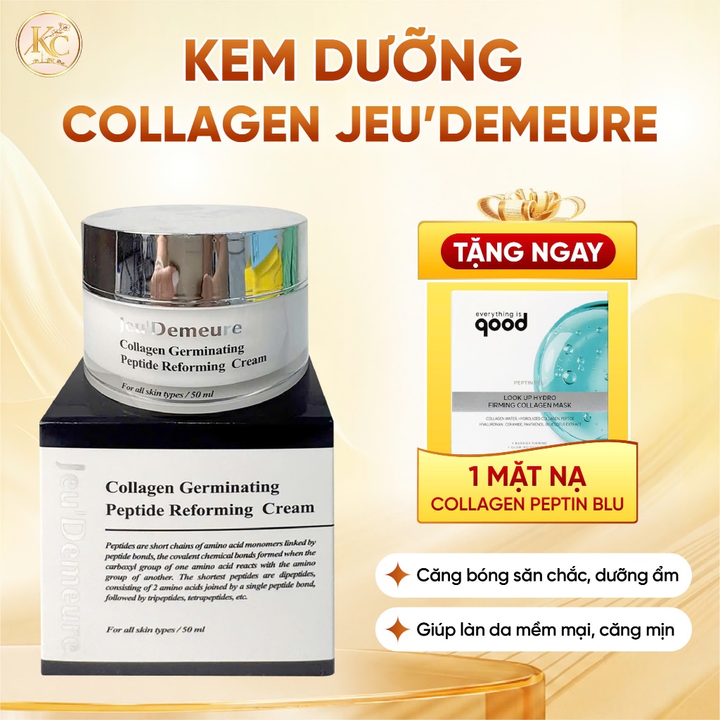 Kem Dưỡng Collagen Jeu'Demeure Germinating Peptide Reforming Cream Căng Bóng Dưỡng Ẩm Da Mềm Mịn