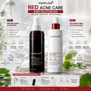 Medicube Red Acne Body Peeling Shot 110g / Medicube Red Clear Cica Body Mist 200ml