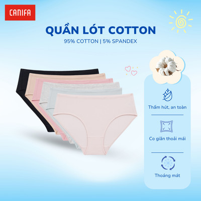Quần lót tam giác nữ dáng bikini chất liệu mềm mại thoáng mát CANIFA 6UP26A005