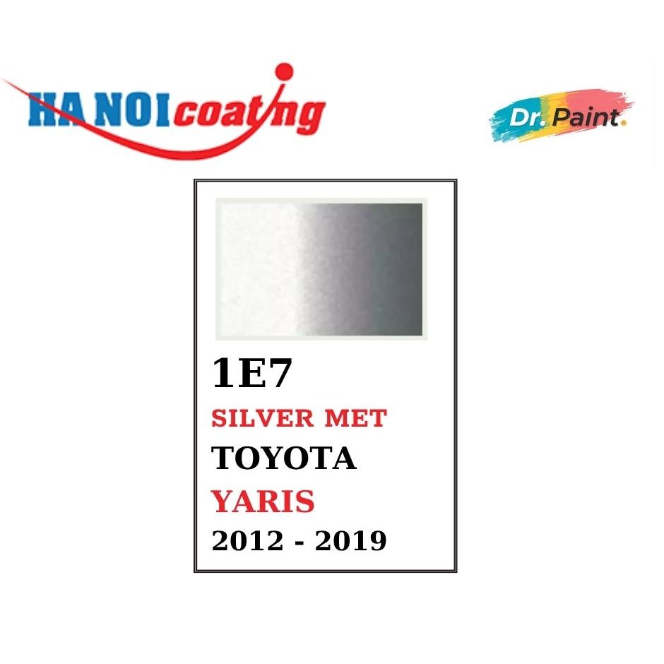 Bình Sơn Xịt Xóa Vết Xước Xe Ô tô TOYOTA YARIS Màu GHI BẠC Code 1E7 - SILVER MET chính hãng DR.PAINT