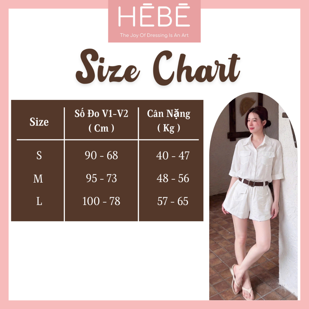 Set bộ jumpsuit nữ Lita chất liệu thoáng mát, Bộ đồ nữ tay lỡ cổ sơ mi kèm dây đai sang chảnh thời trang HEBE | BigBuy360 - bigbuy360.vn