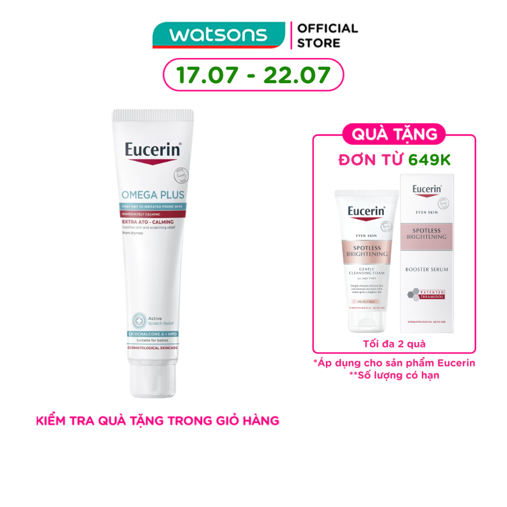 Kem Dưỡng Da Eucerin Ato Control Acute Care 40ml