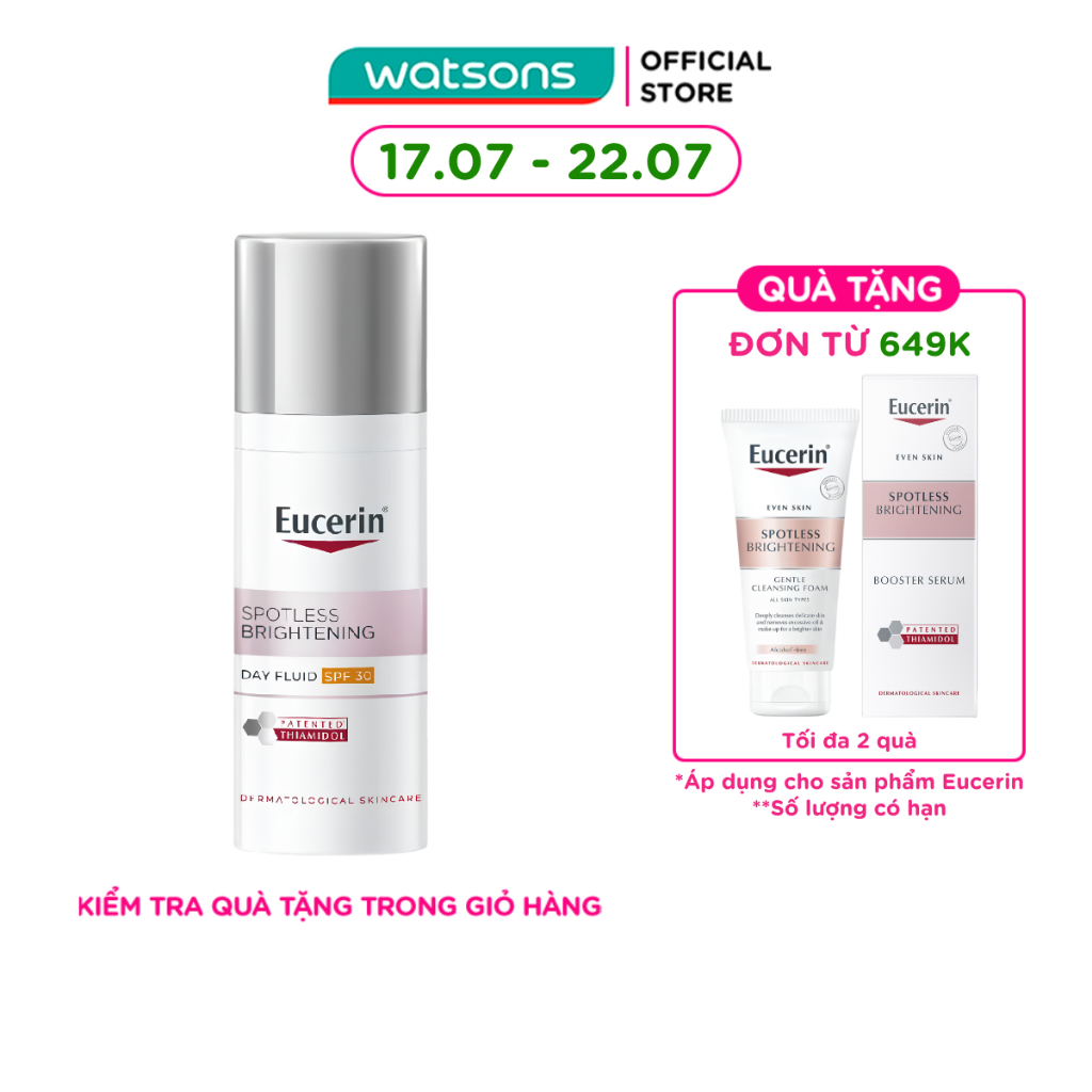 Kem Dưỡng Ban Ngày Eucerin Giảm Thâm Nám Và Sáng Da Spotless Brightening Day SPF30 50ml