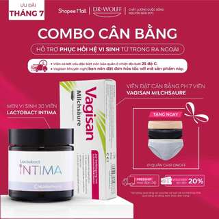 Combo men vi sinh phụ nữ Lactobactima và viên đặt Vagisan Milchsaure tăng đề kháng chuyên sâu, hỗ trợ giảm khí hư cô bé
