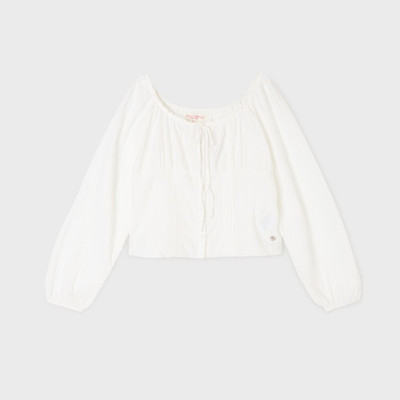 Áo Kiểu Nữ WHO.A.U Slim Fit Pintuck Blouse_WHBLGB832F