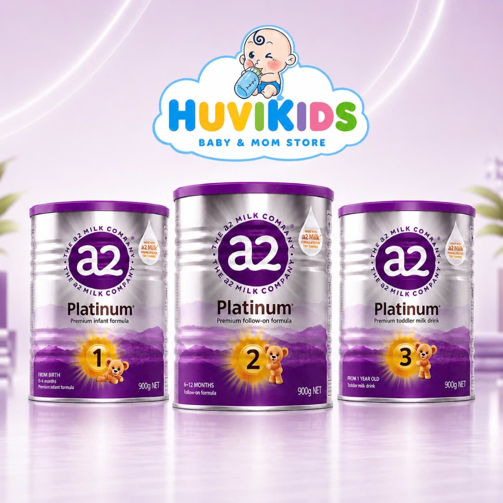 Compo 3lon Sữa a2 Milk a2 Platinum Số 1,2,3 900g – Sữa Công Thức Đạm A2 Dễ Tiêu Hóa Cho Trẻ 6–36 HUD