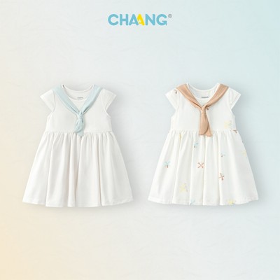 [CHAANG 9M-7Y] Váy ba lỗ nơ Tulip cho bé gái