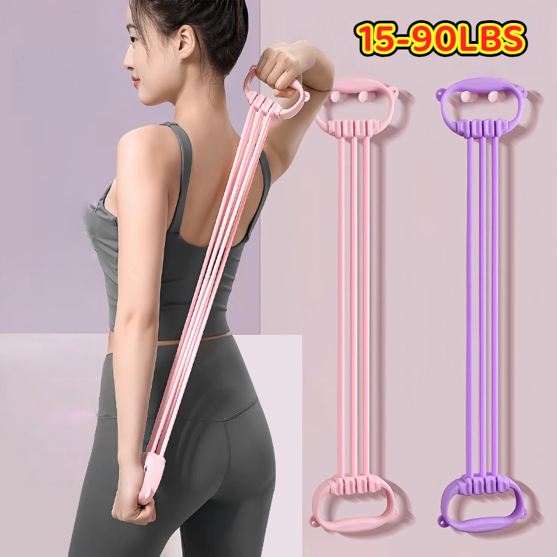 (FO)dây kháng lực số 8 thế hệ mới với thiết kế 6 ống dễ dàng điều chỉnh giúp mở vai 15-90LBS
