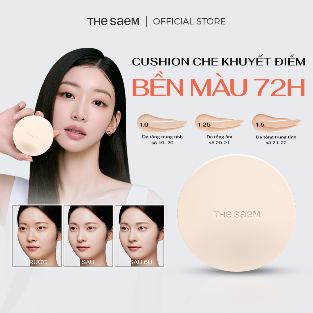 [THE SAEM - LIMITED] Phấn Nước Che Khuyết Điểm Tự Nhiên Lâu Trôi Bền Màu Cover Perfection Concealer 