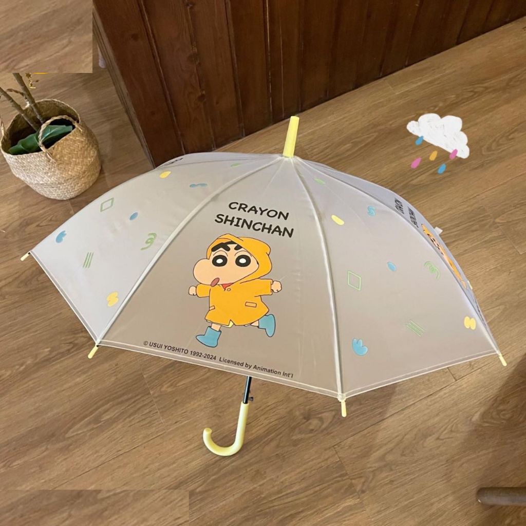 Ô dù cán dài 8 nan hình Shin cậu bé bút chì chống nắng chống mưa MUN STORE OSHIN1169