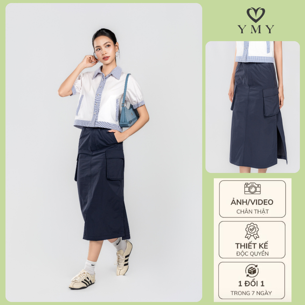 ISABELLE SHIRT- Áo Sơ Mi Kẻ Caro Cổ Đức YMY Phong Cách Trẻ Trung, năng Động (Y06BLS02)