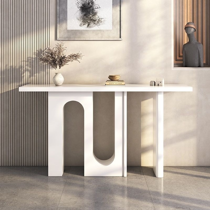 Bàn, Kệ console decor lối đi hành lang/ phòng khách sang trọng, mặt đá vân mây K76 DECORKINGDOM