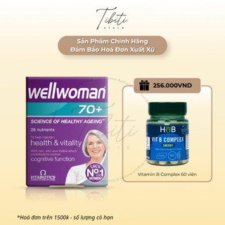Vitamin tổng hợp nữ trên 70 tuổi hộp 30v - Vitabiotics Wellwoman 70+