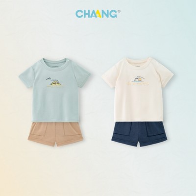 [CHAANG 6M-5Y] Bộ quần áo cộc Tulip cho bé trai