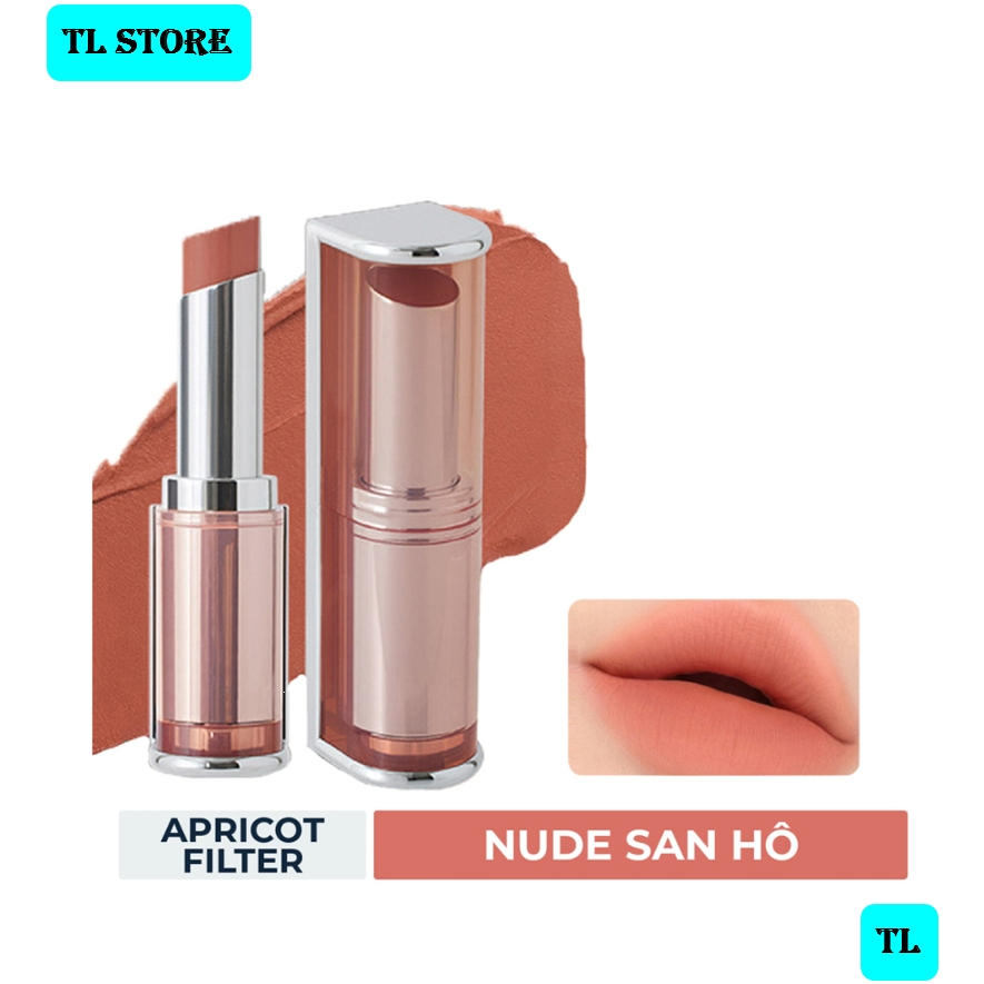 [DATE NGẮN – THANH LÝ] Son thỏi 3CE Hàn Quốc Nude San Hô - 3CE Blur Matte Lipstick #Apricot Filter
