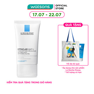 Kem Dưỡng Ẩm Kiềm Dầu La Roche Posay Effaclar Mat+ Giúp Kiềm Dầu Và Cải Thiện Lỗ Chân Lông 40ml