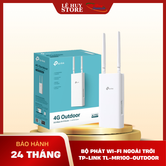 Bộ Phát Wi-Fi Ngoài Trời  TP-LINK TL-MR100-Outdoor 4G Tốc Độ 300 Mbps - Hàng Chính Hãng