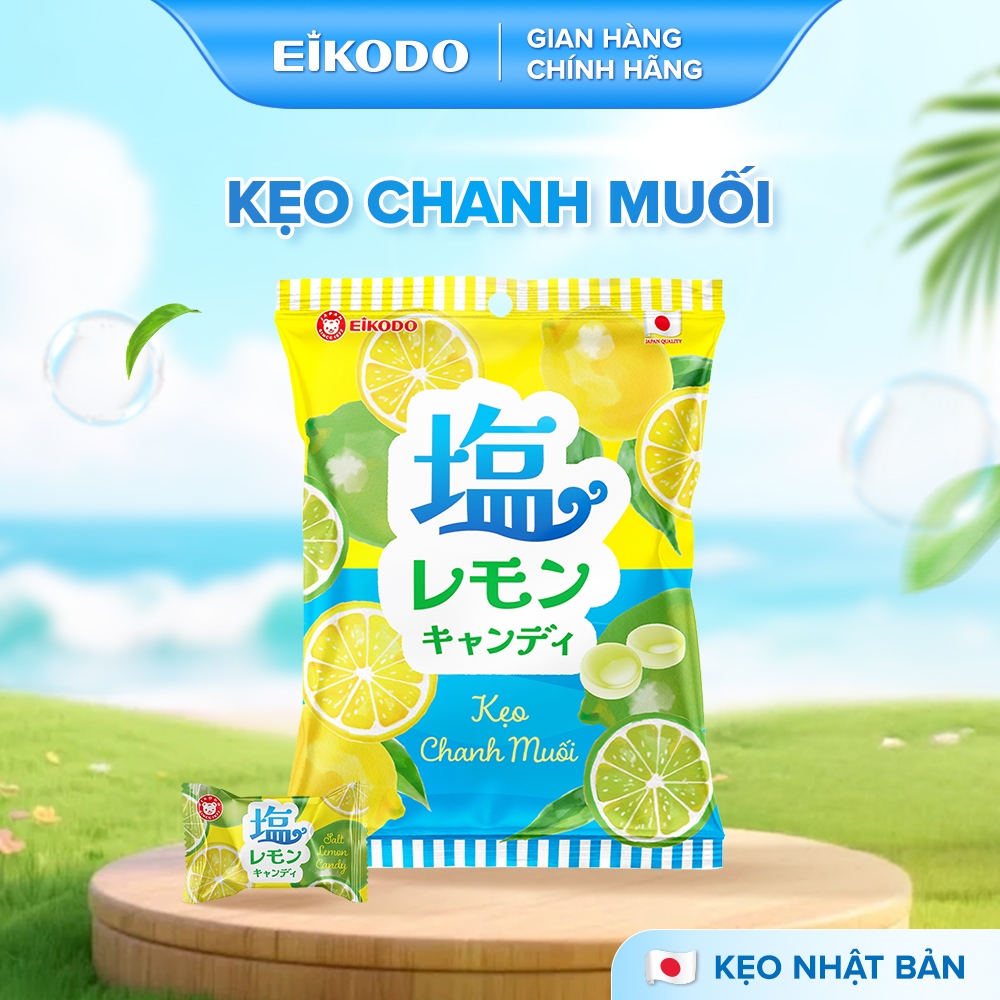 Kẹo Chanh Muối 120g/gói - Hương vị chua thanh, mặn dịu, bổ sung điện giải, Eikodo Việt Nam