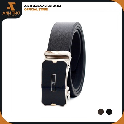 Thắt lưng nam da bò khóa tự động M4-39, chất da bò nguyên tấm bền bỉ, bản dây 3.5cm, kèm hộp đựng Anh Tho Leather