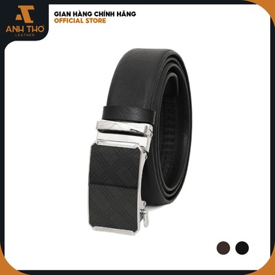 Thắt lưng KURO MST4-54, chất da bò vân sần hạn chế trầy xước, vân da nổi bật, khóa tự động hợp kim, Anh Tho Leather