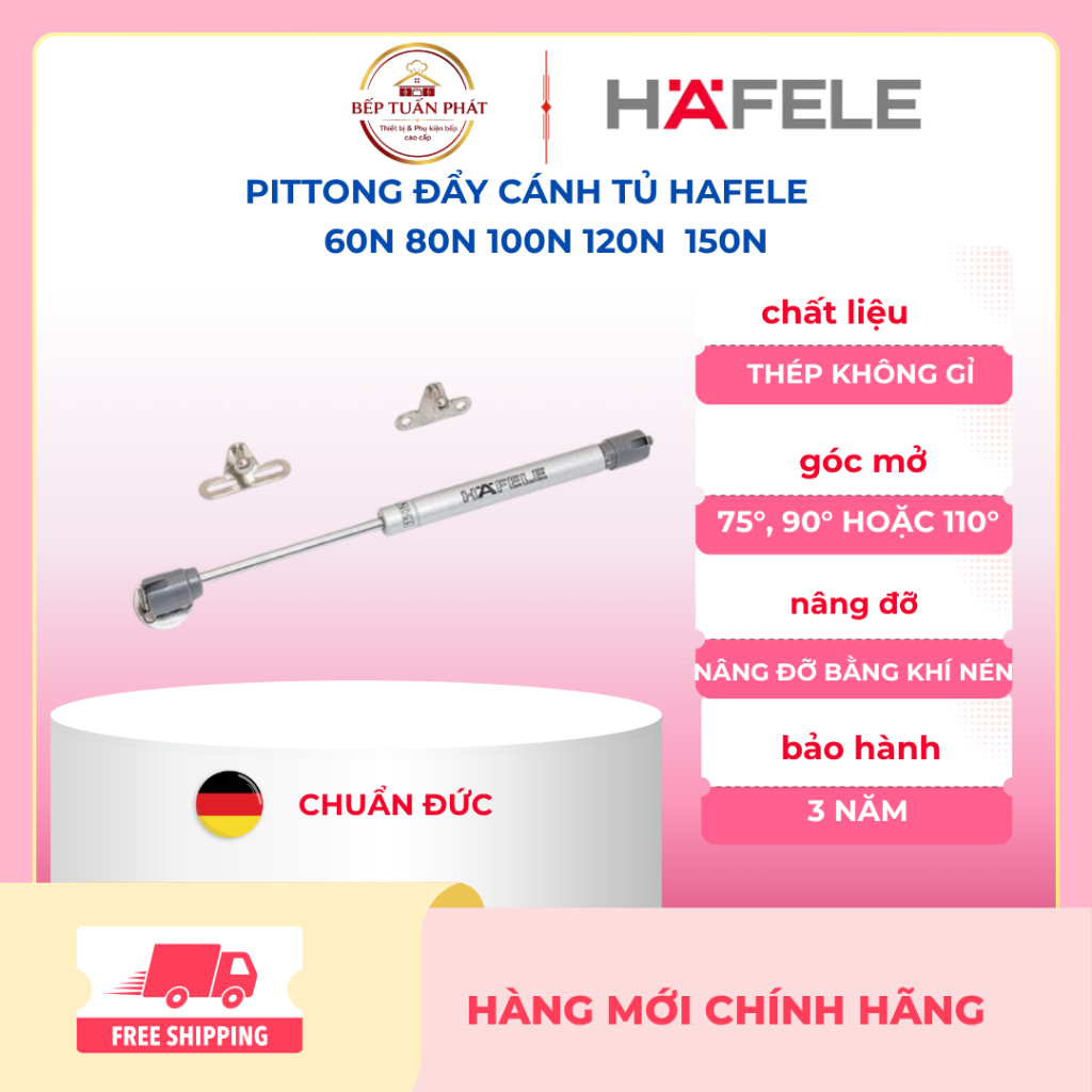 Pittong hafele tay đẩy cánh tủ-tay thủy lực hafele- tay nâng cánh tủ hafele