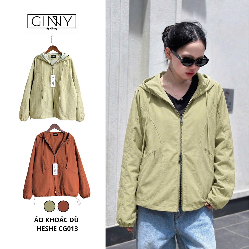 Áo Khoác 𝐆𝐈𝐍𝐍𝐘 Dù 2 Chiều Tiện Lợi Heshe CG013 Trượt Nước Chống Nắng Mang Đi Học Đi Làm